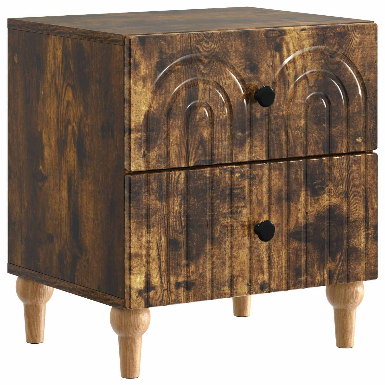 Cabinet de chevet avec tiroir Chêne fumé 43 x 34,5 x 48 cm - XIOS