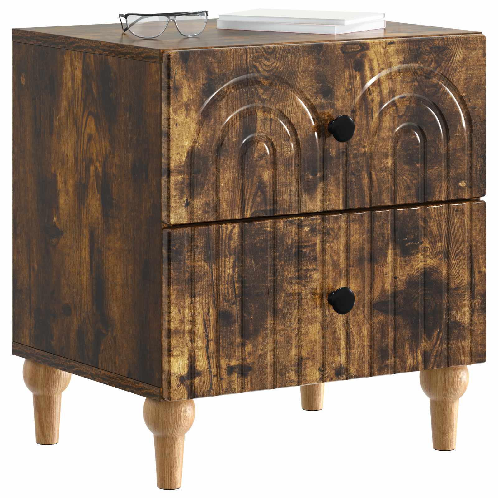 Cabinet de chevet 2 pcs Chêne fumé 43 x 34,5 x 48 cm - XIOS