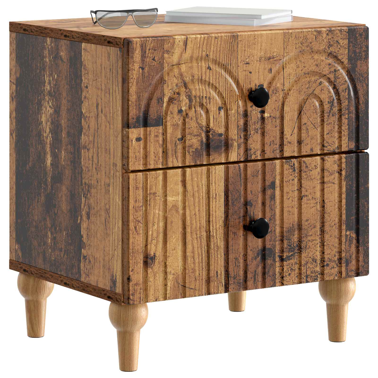 Cabinet de chevet 2 pcs Bois ancien 43 x 34,5 x 48 cm - XIOS
