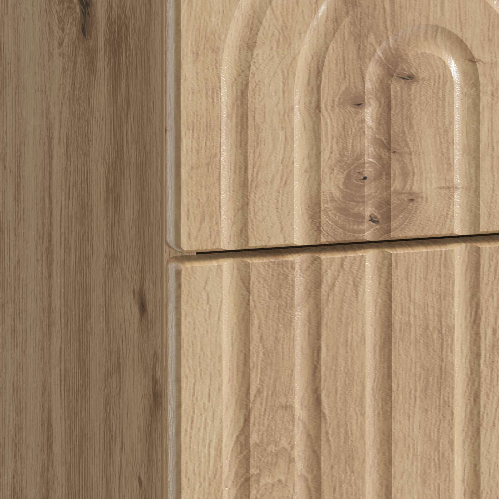 Cabinet de chevet avec tiroir Chêne artisanal 43 x 34,5 x 48 cm - XIOS