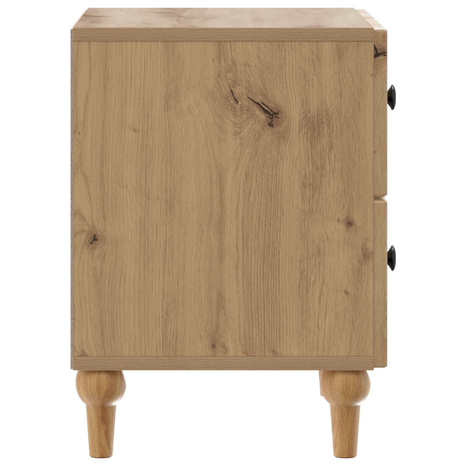 Cabinet de chevet avec tiroir Chêne artisanal 43 x 34,5 x 48 cm - XIOS