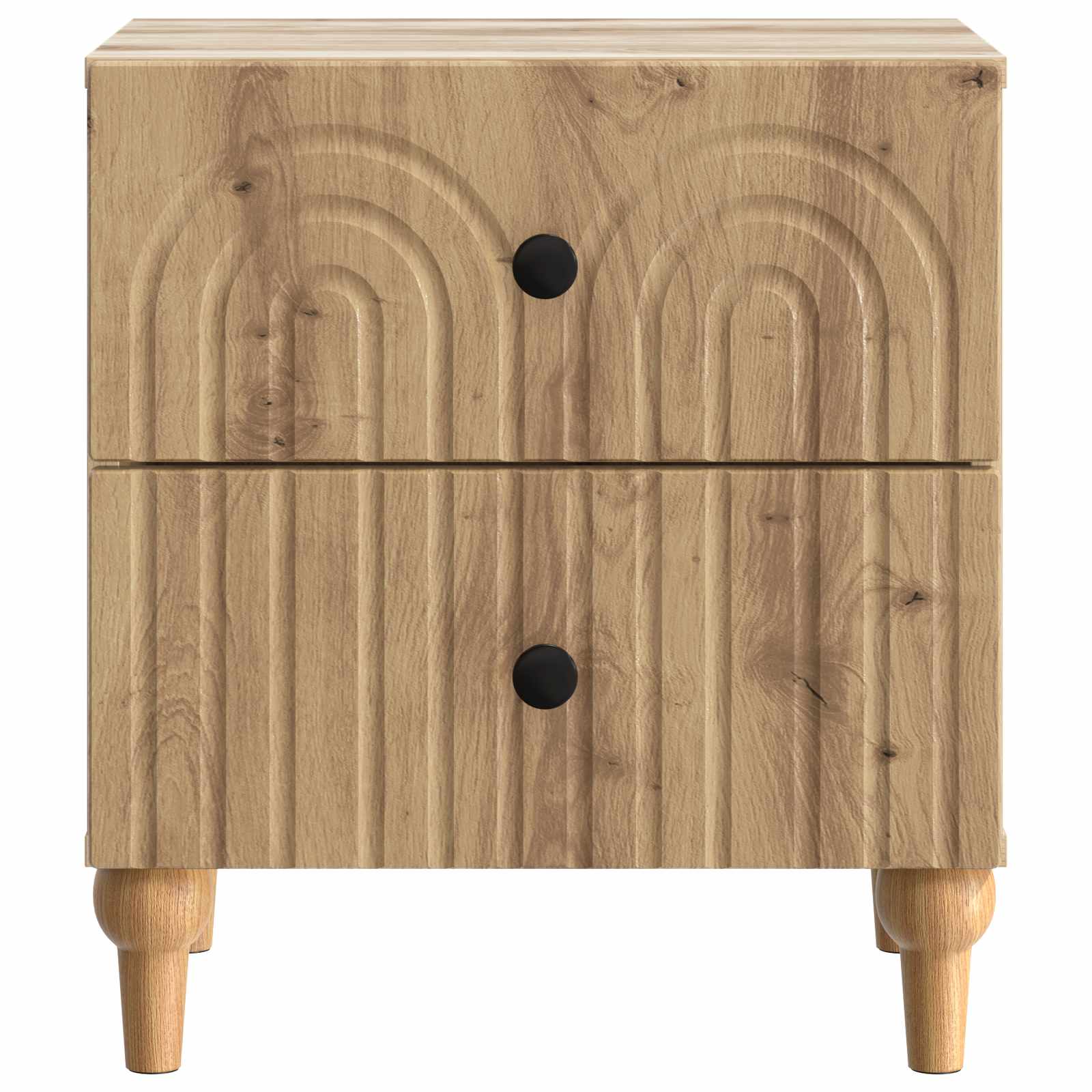 Cabinet de chevet 2 pcs Chêne artisanal 43 x 34,5 x 48 cm - XIOS