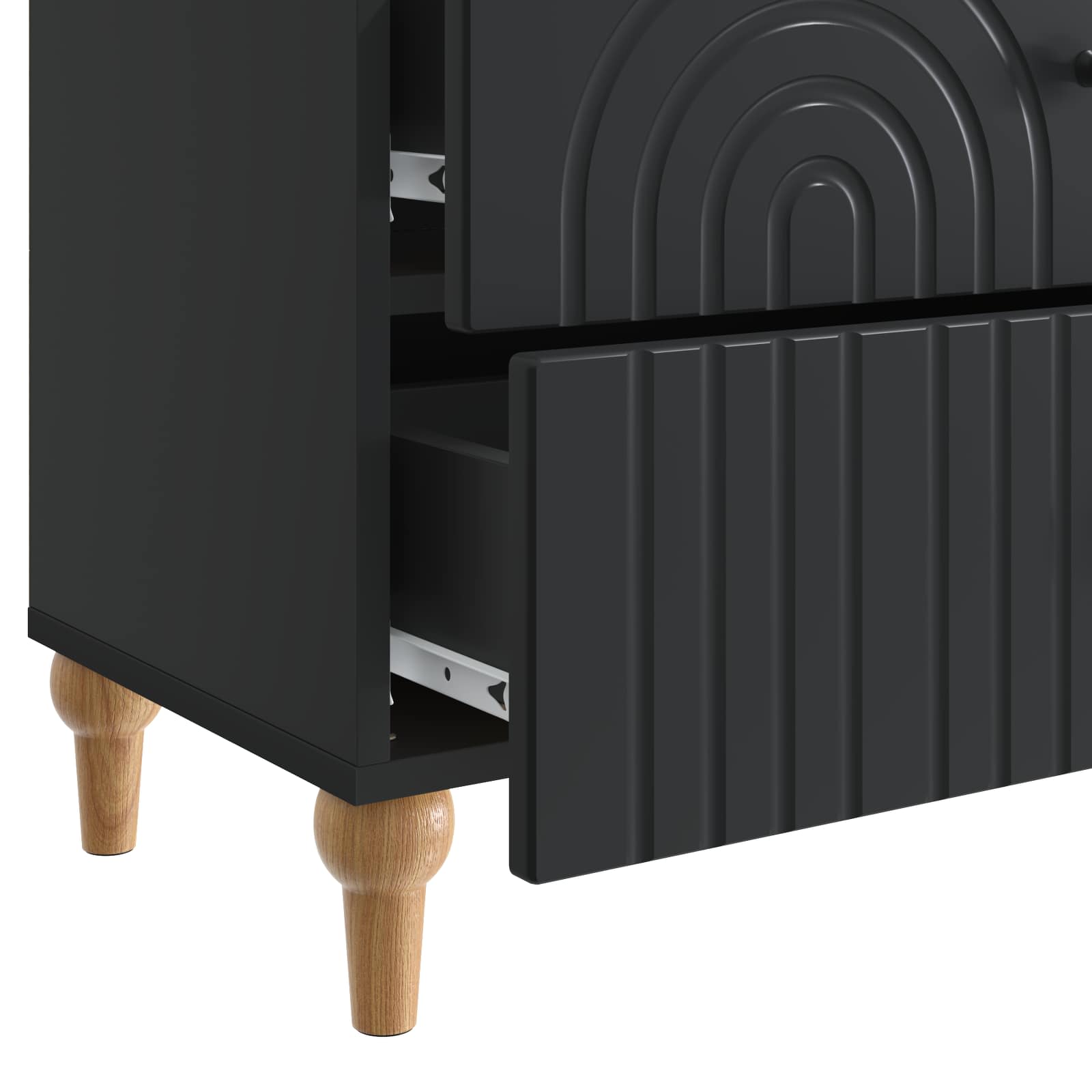 Cabinet de chevet Noir 62 x 34,5 x 48 cm Bois d'ingénierie - XIOS