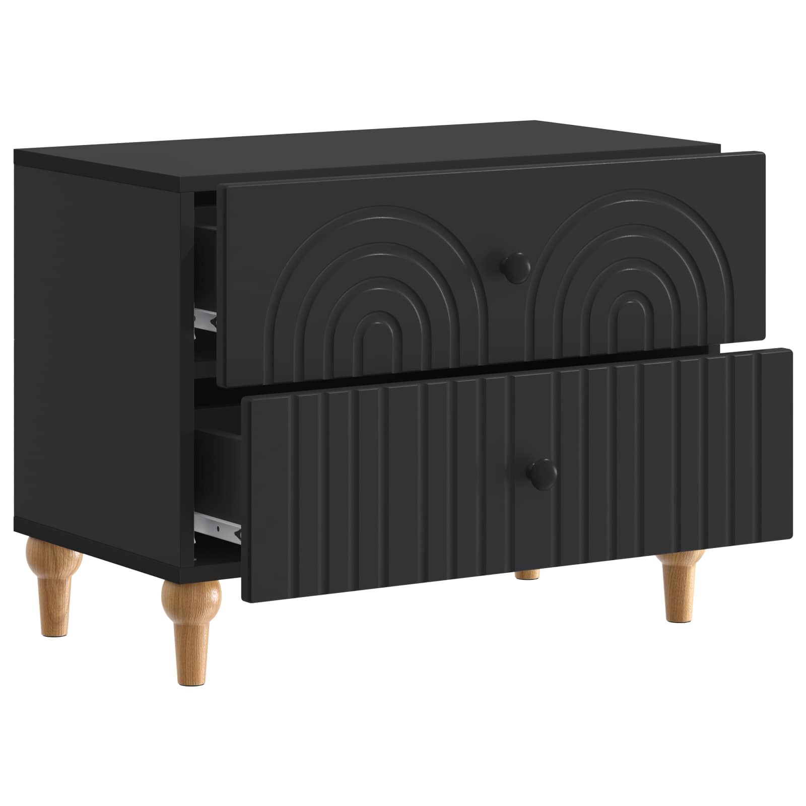 Cabinet de chevet Noir 62 x 34,5 x 48 cm Bois d'ingénierie - XIOS