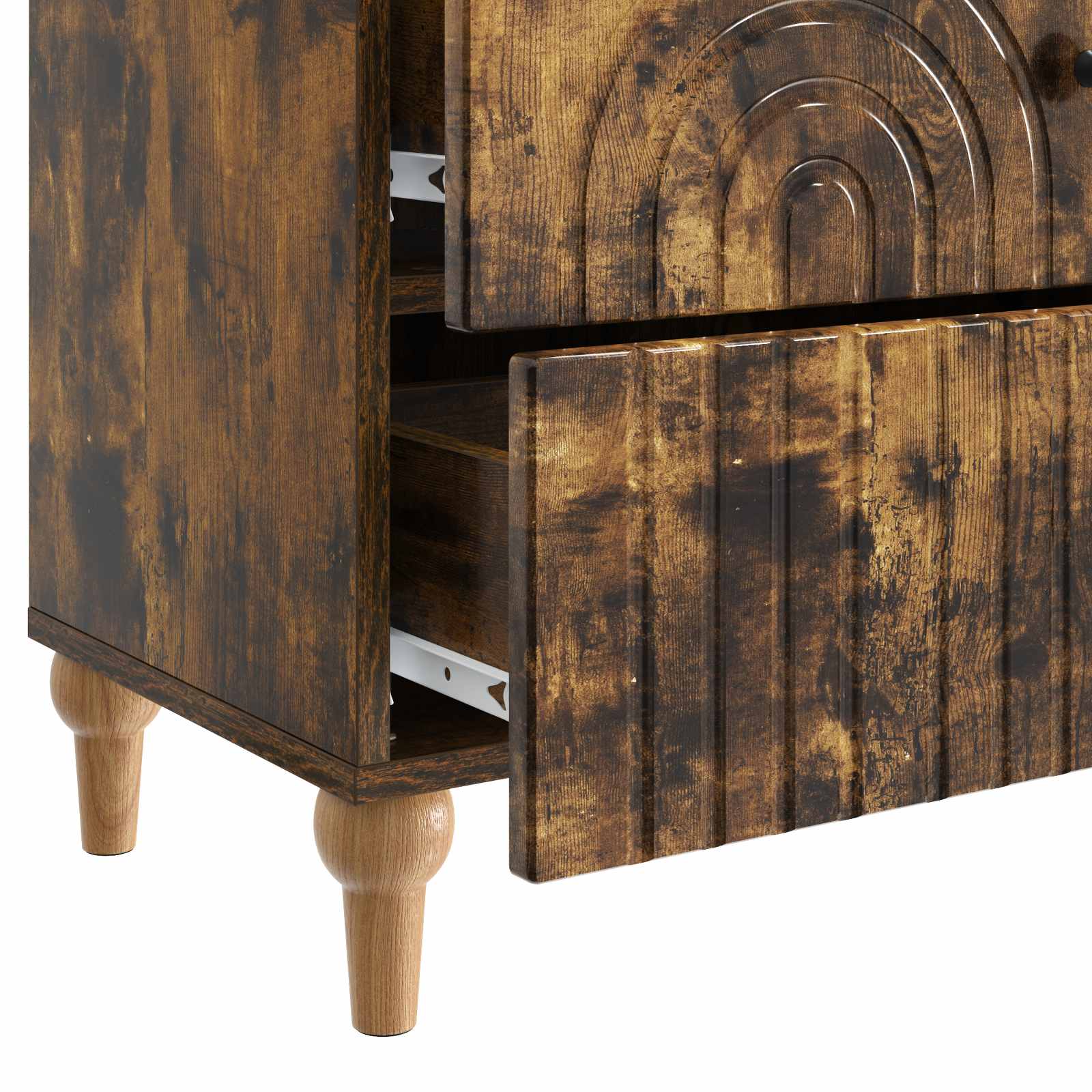 Cabinet de chevet avec tiroir Chêne fumé 62 x 34,5 x 48 cm - XIOS
