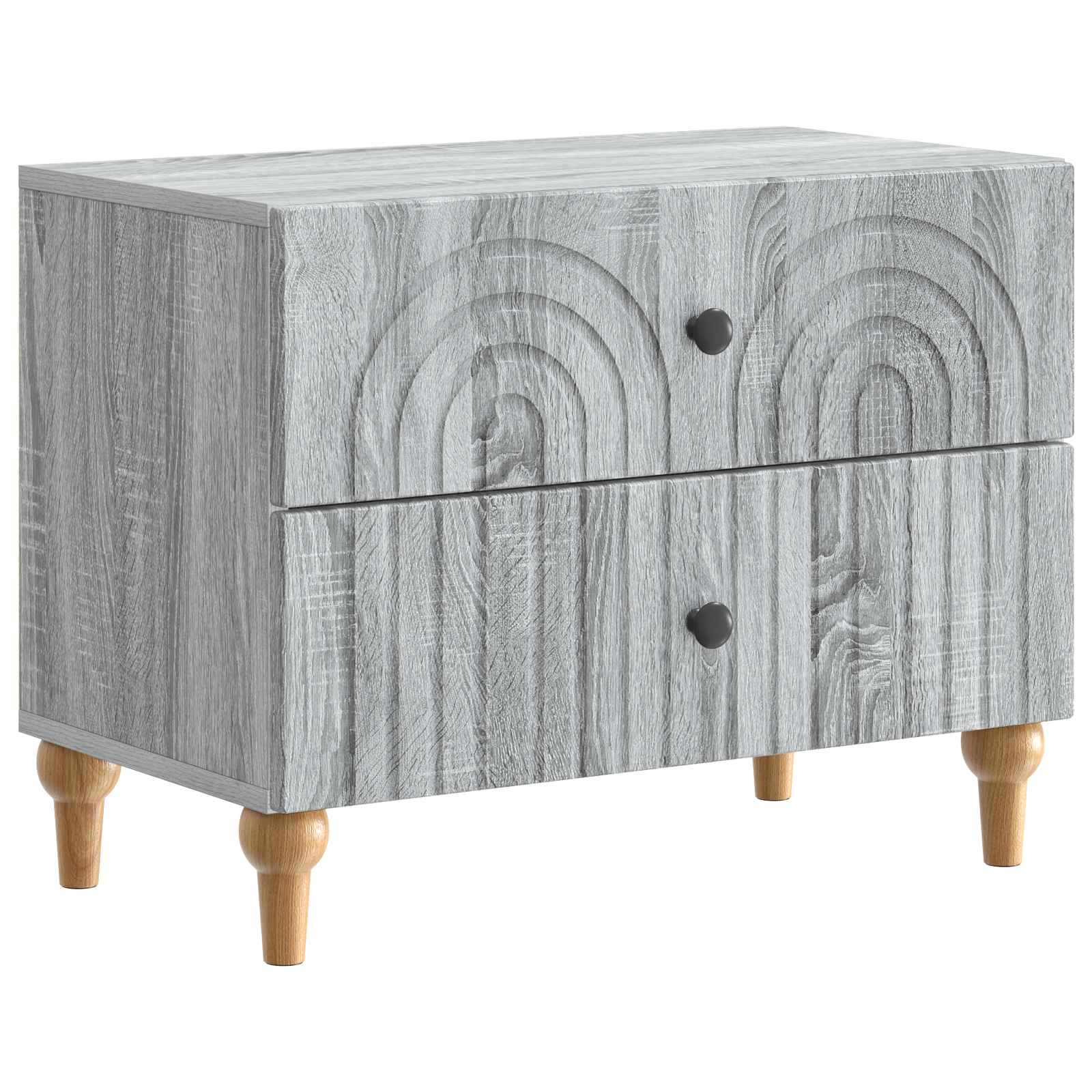 Cabinet de chevet avec tiroir Sonoma gris 62 x 34,5 x 48 cm - XIOS
