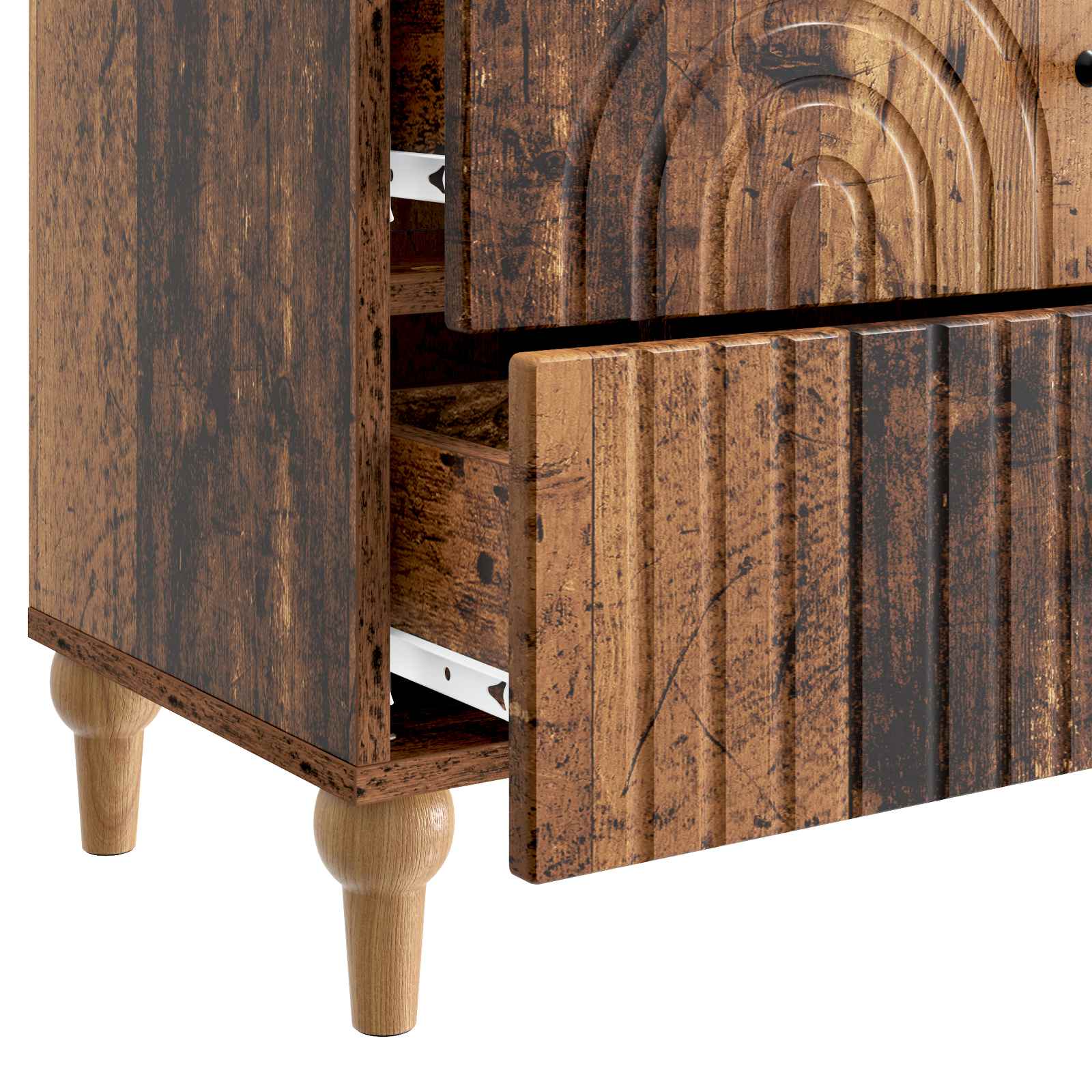 Cabinet de chevet avec tiroir Bois ancien 62 x 34,5 x 48 cm - XIOS