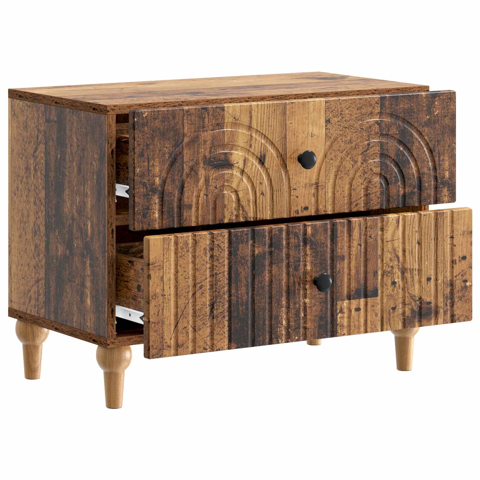 Cabinet de chevet avec tiroir Bois ancien 62 x 34,5 x 48 cm - XIOS