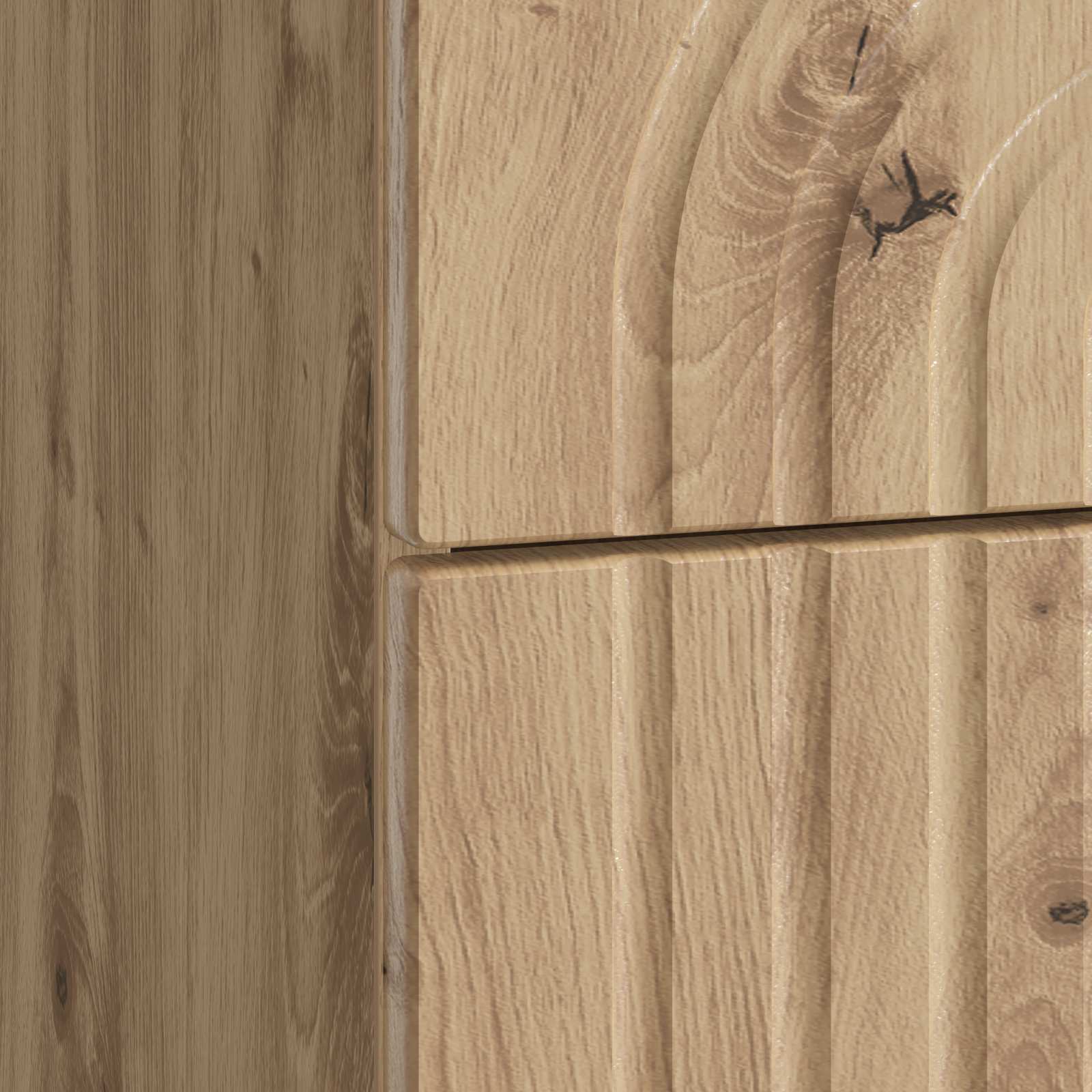 Cabinet de chevet avec tiroir Chêne artisanal 62 x 34,5 x 48 cm - XIOS