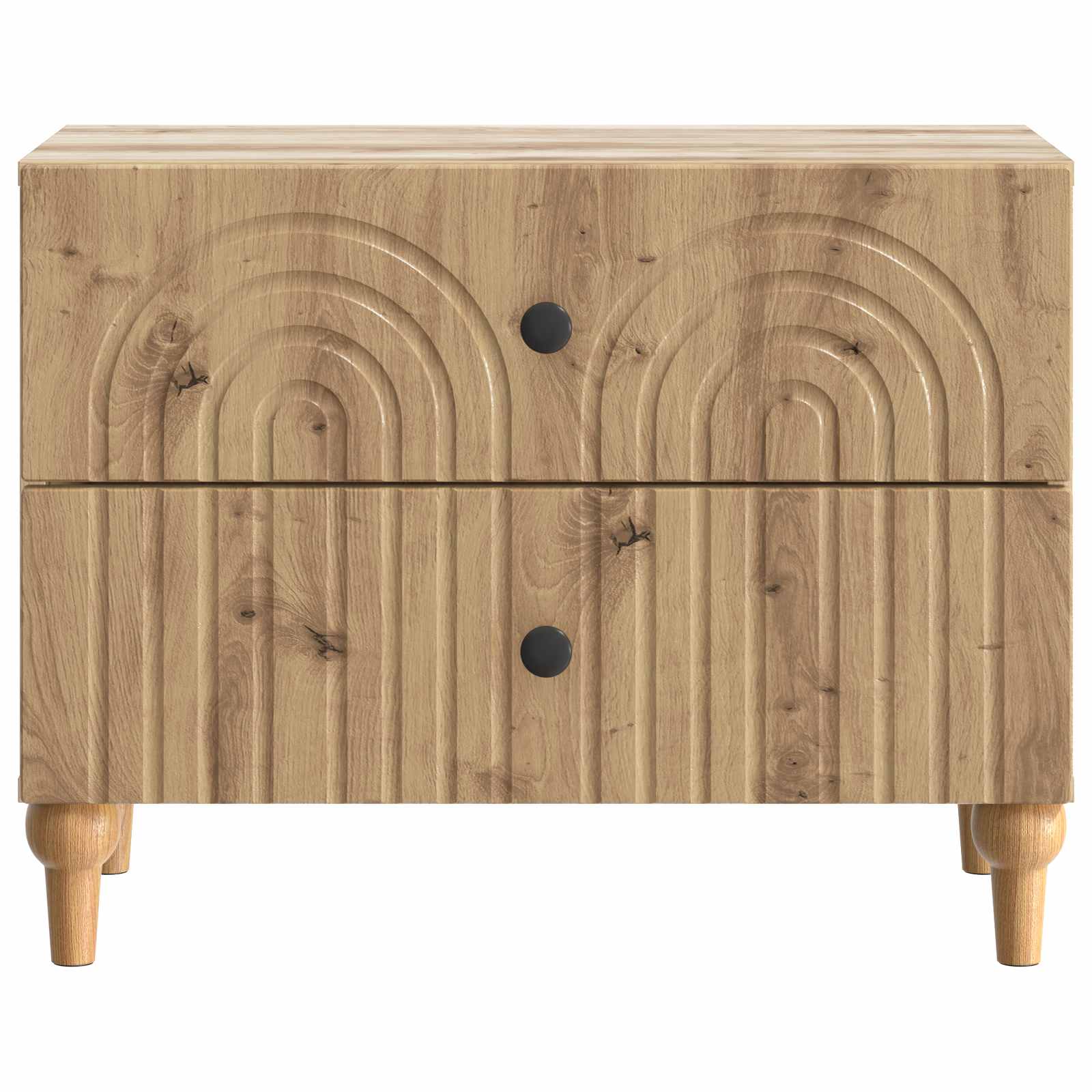 Cabinet de chevet avec tiroir Chêne artisanal 62 x 34,5 x 48 cm - XIOS