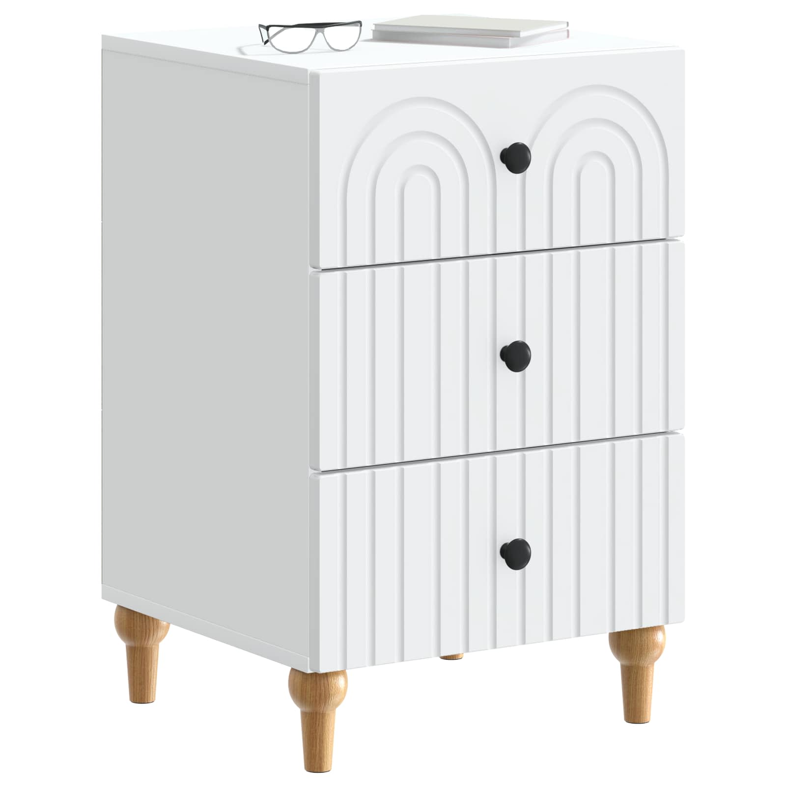 Cabinet de chevet Blanc 43 x 41 x 66,5 cm Bois d'ingénierie - XIOS