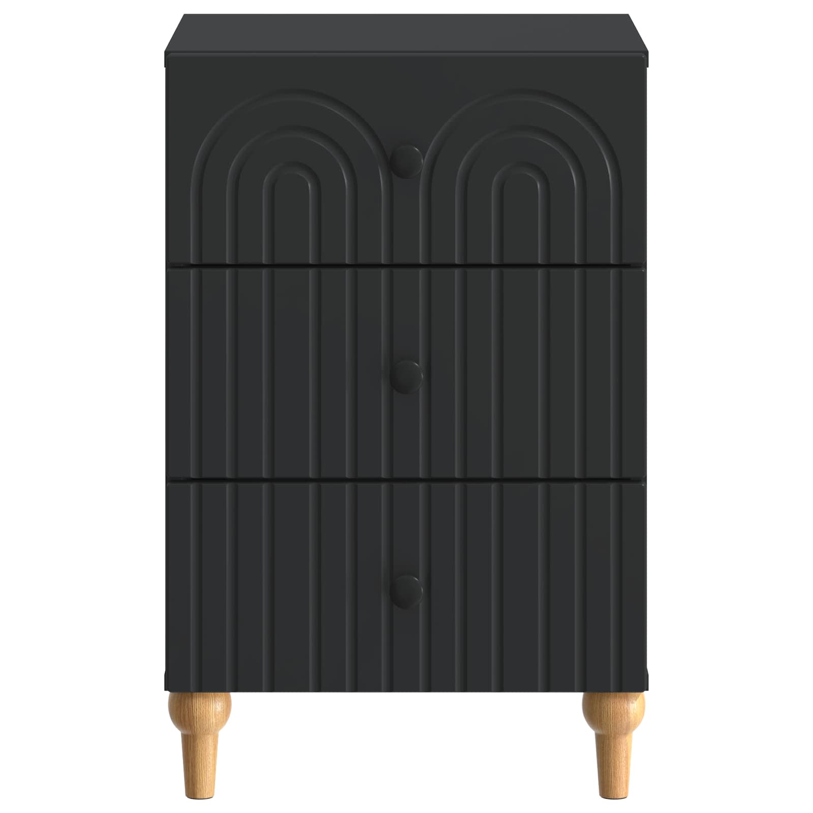 Cabinet de chevet Noir 43 x 41 x 66,5 cm Bois d'ingénierie - XIOS