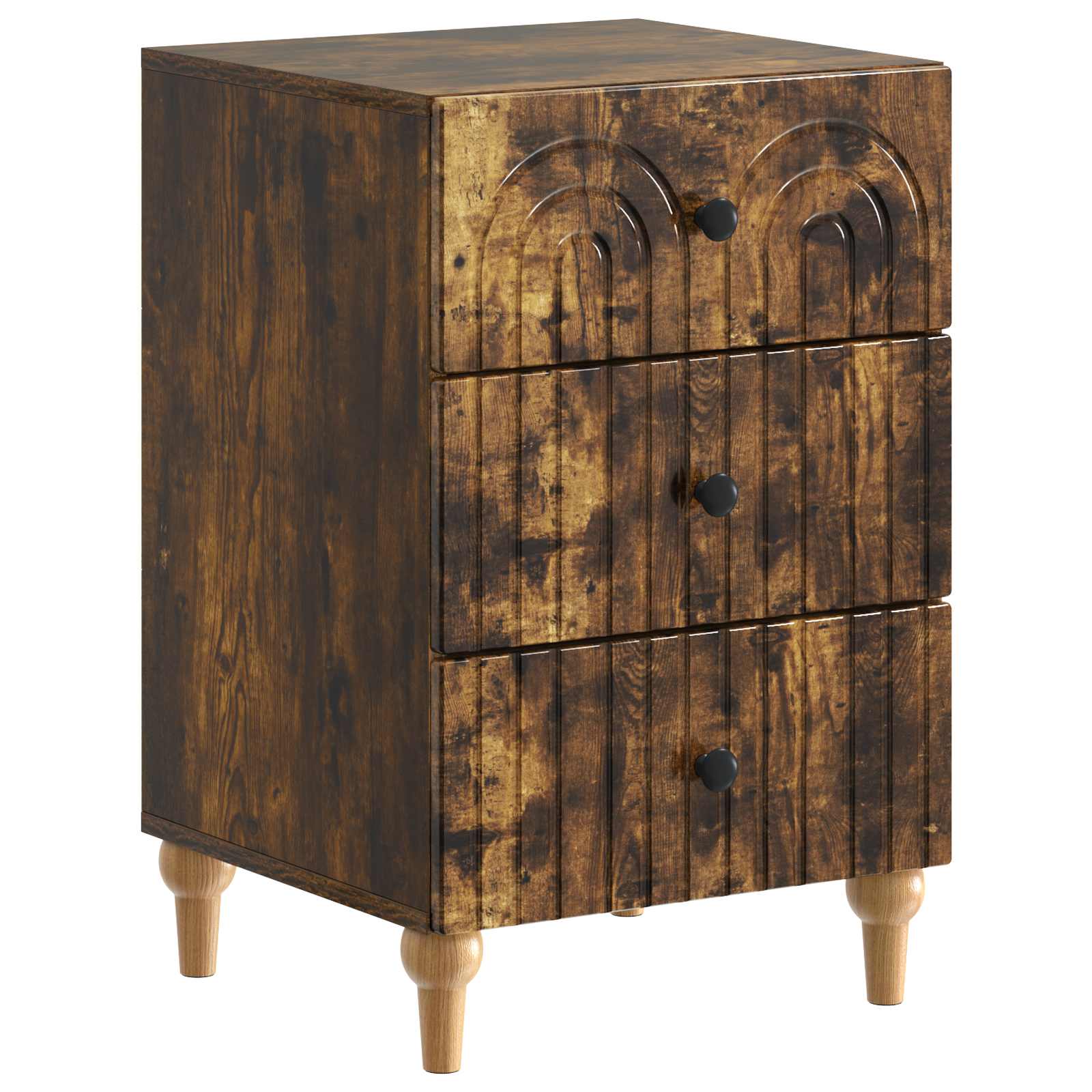 Cabinet de chevet avec tiroir Chêne fumé 43 x 41 x 66,5 cm - XIOS