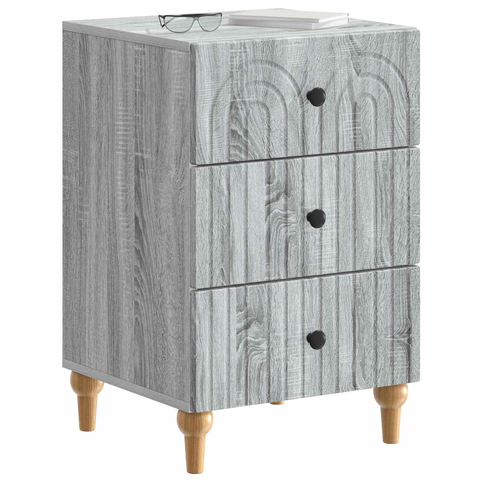 Cabinet de chevet avec tiroir Sonoma gris 43 x 41 x 66,5 cm - XIOS