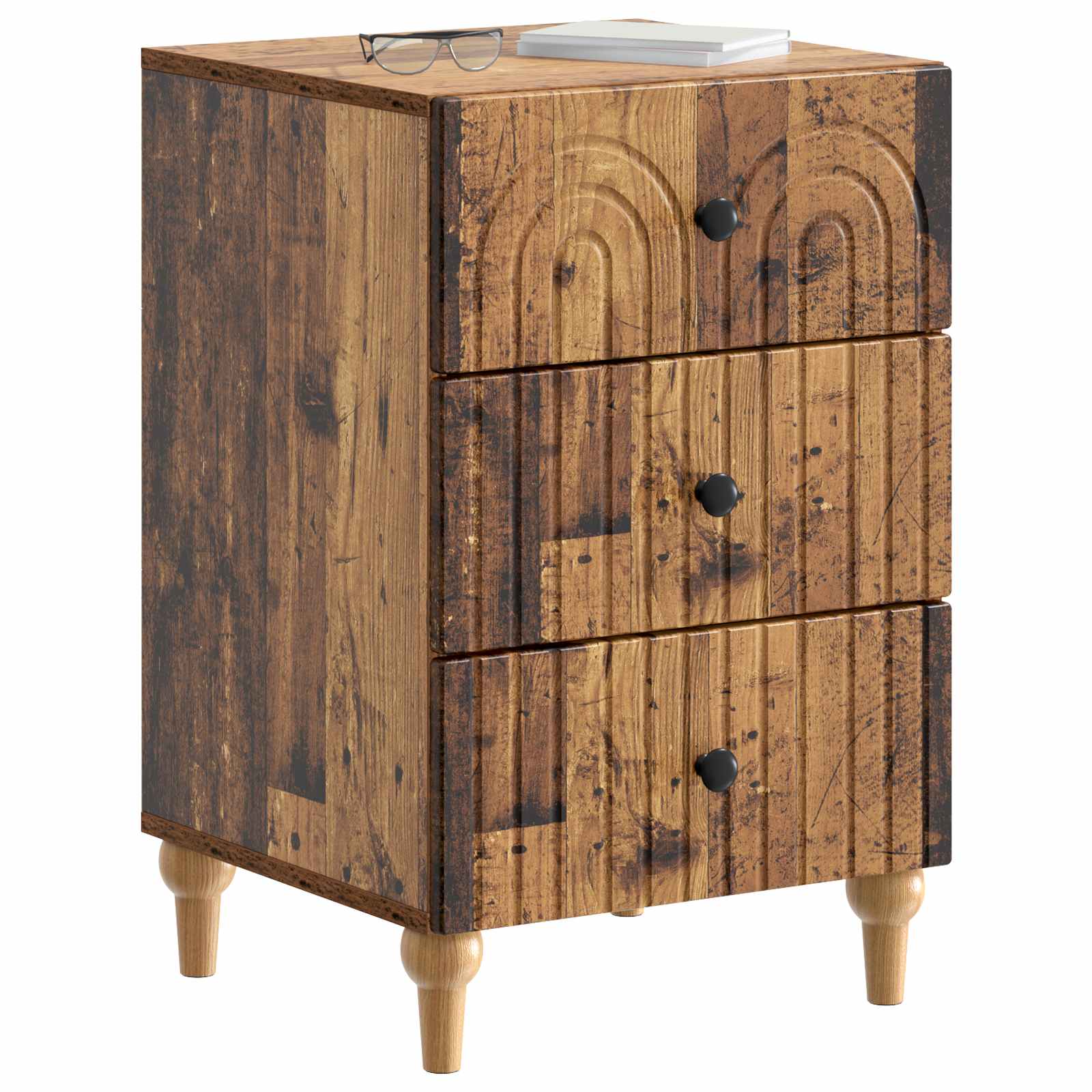 Cabinet de chevet avec tiroir Bois ancien 43 x 41 x 66,5 cm - XIOS