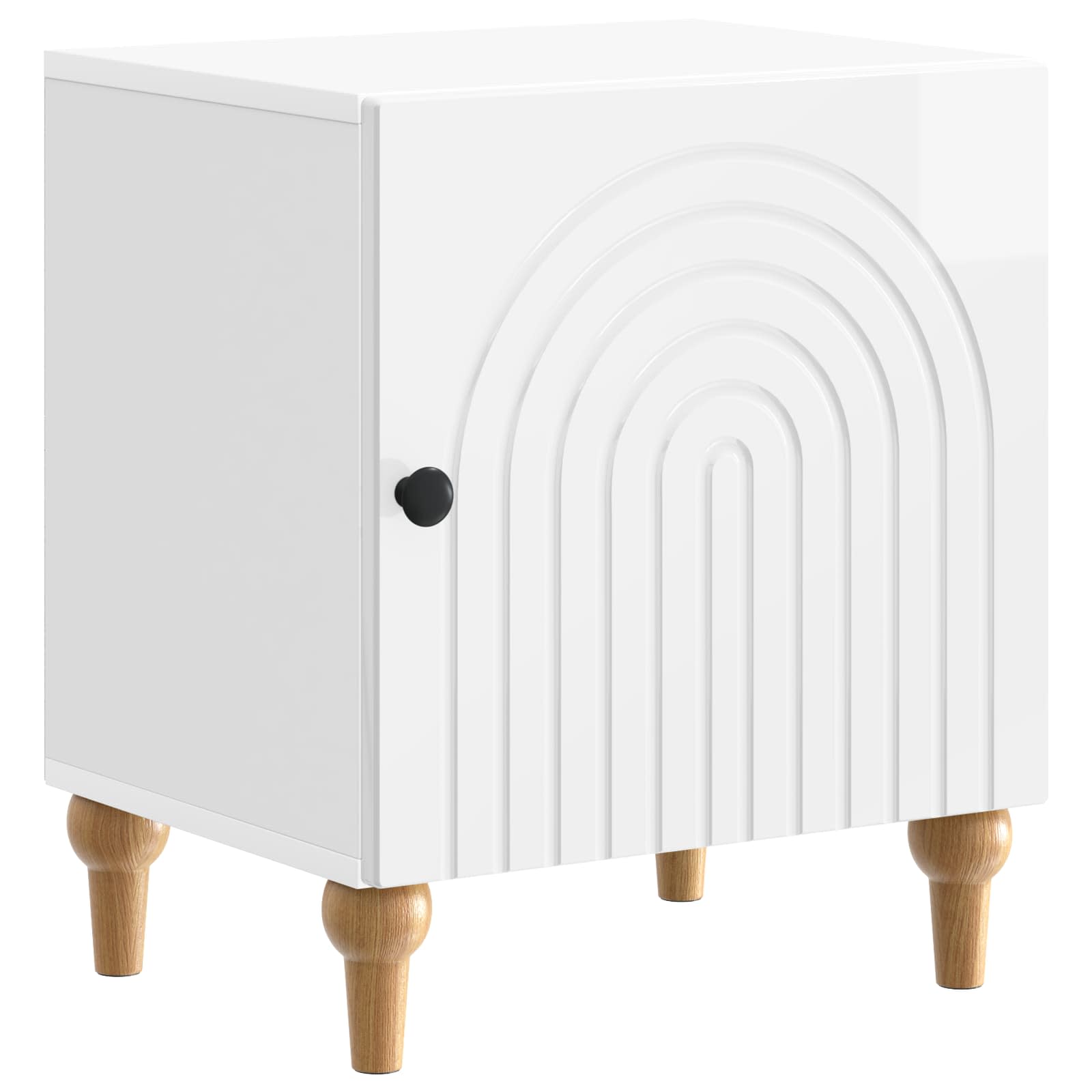 Cabinet de chevet Blanc brillant 43 x 34,5 x 50 cm - XIOS
