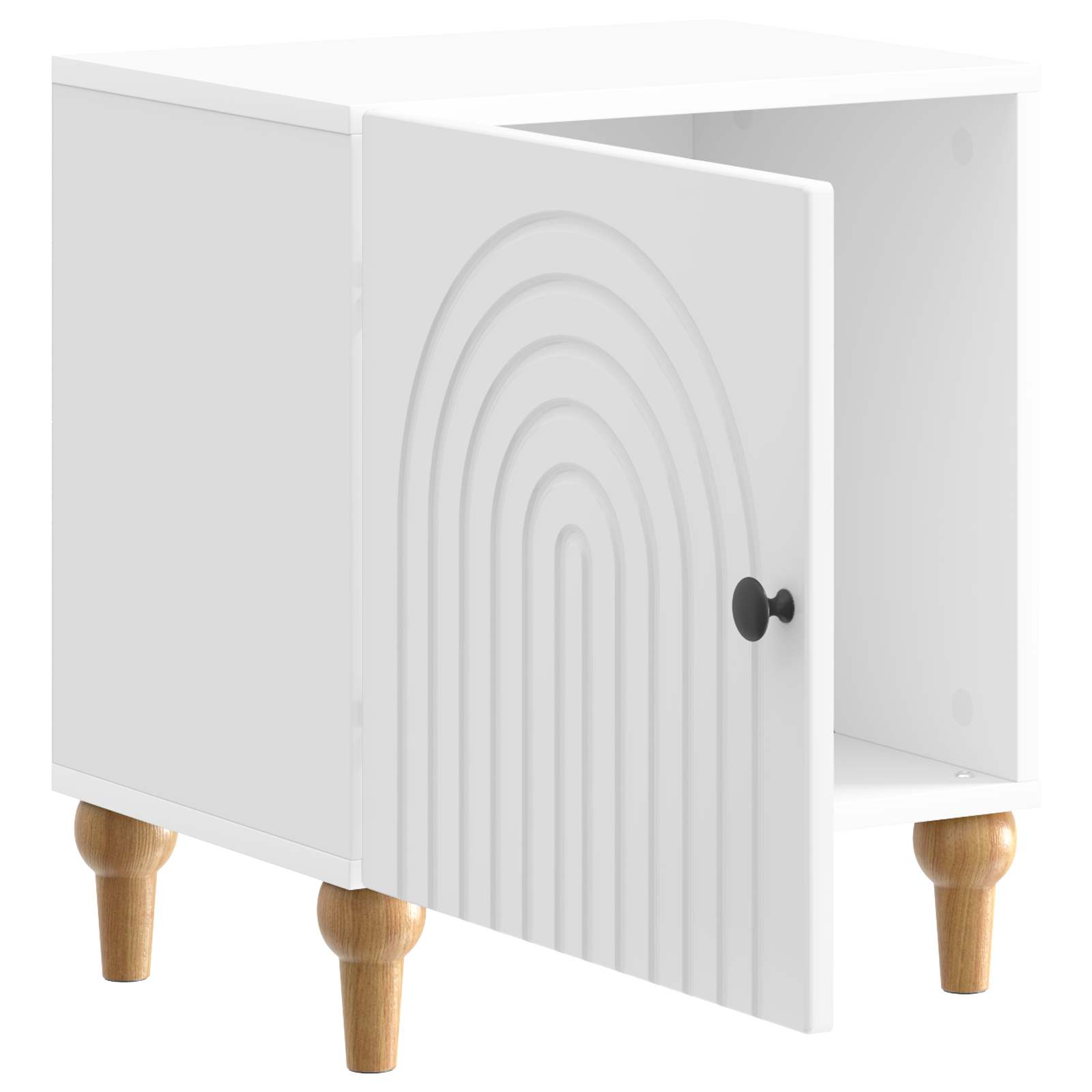 Cabinet de chevet Blanc brillant 43 x 34,5 x 50 cm - XIOS
