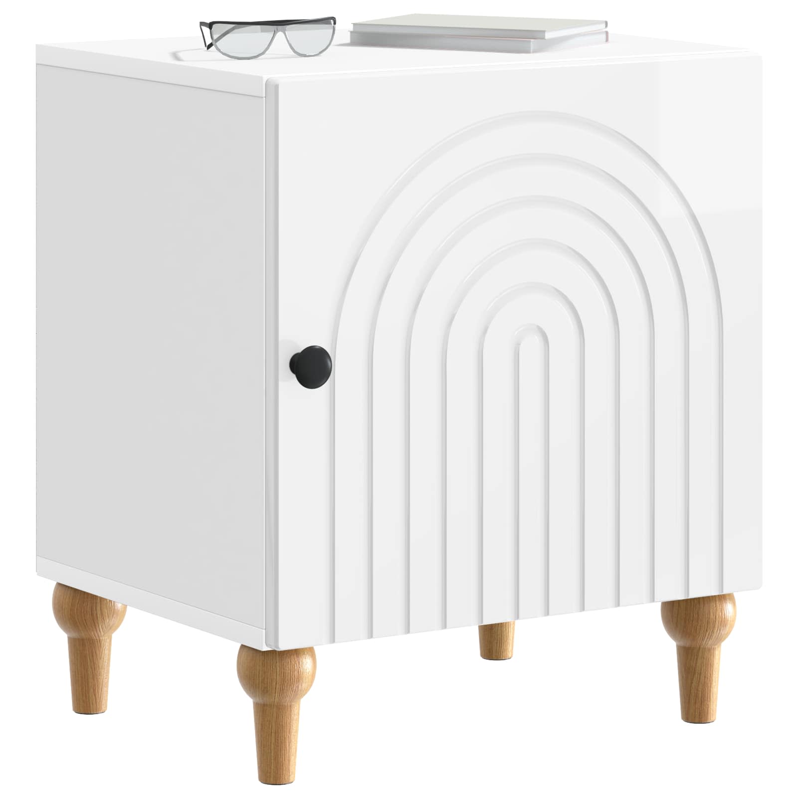 Cabinet de chevet Blanc brillant 43 x 34,5 x 50 cm - XIOS