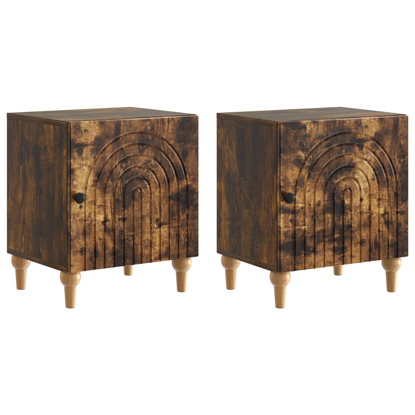 Cabinet de chevet 2 pcs Chêne fumé 43 x 34,5 x 50 cm - XIOS