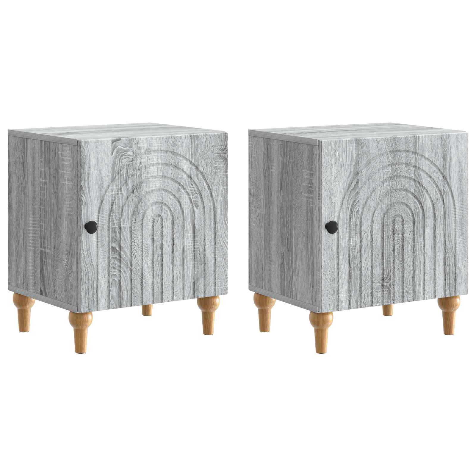 Cabinet de chevet 2 pcs Sonoma gris 43 x 34,5 x 50 cm - XIOS