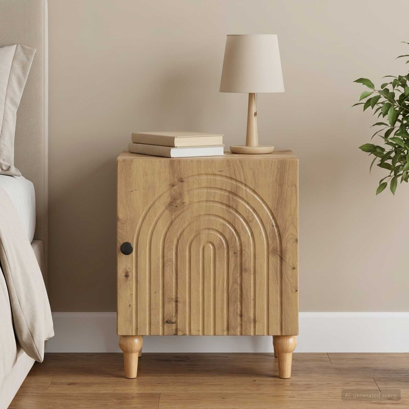 Cabinet de chevet Chêne artisanal 43 x 34,5 x 50 cm - XIOS