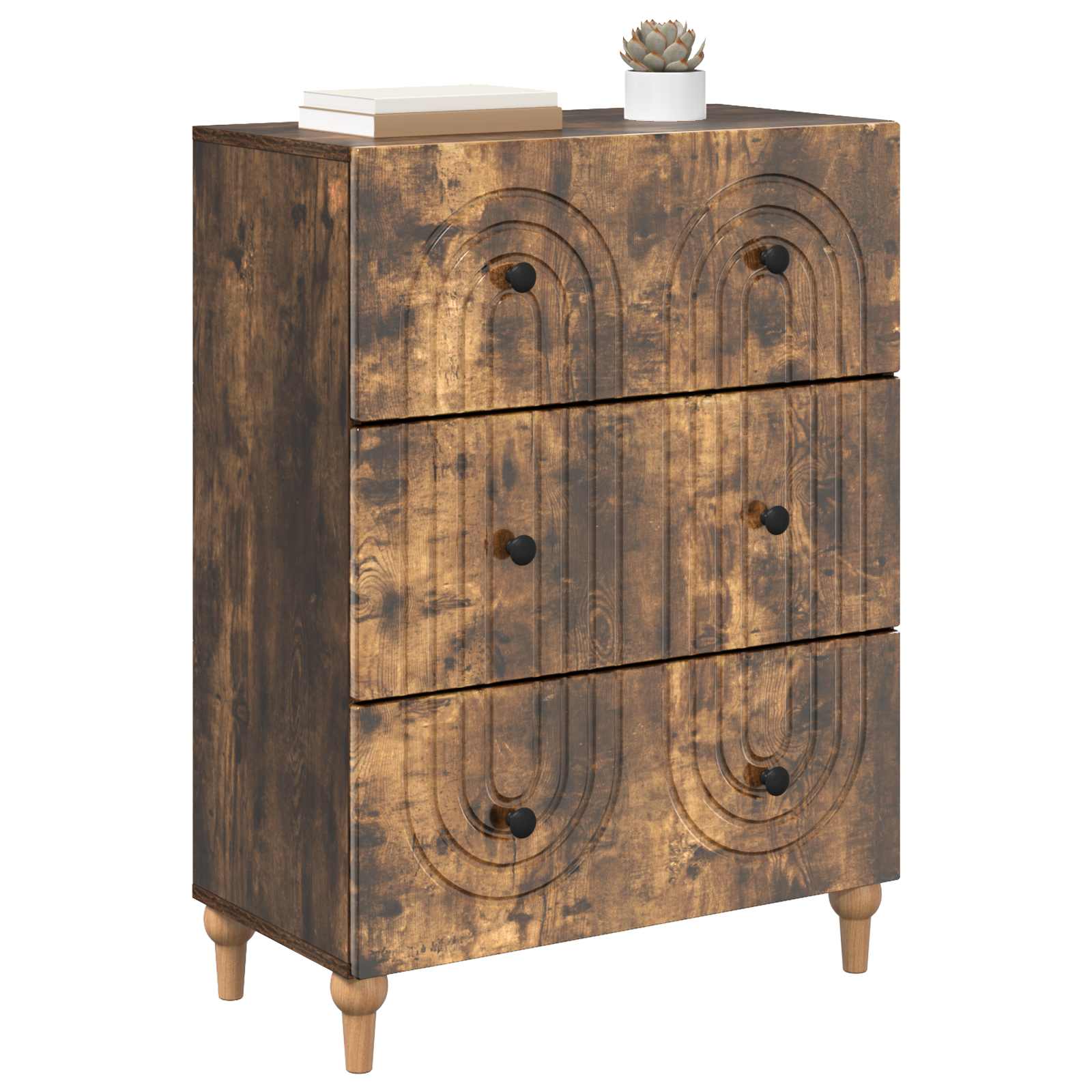 Armoire à tiroirs Chêne fumé 66 x 34,5 x 90 cm - XIOS