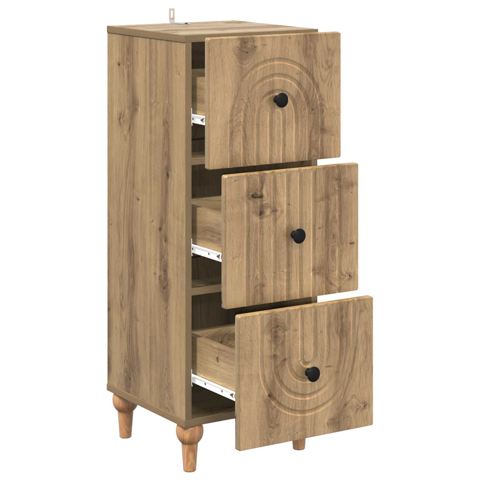 Armoire à tiroirs Chêne artisanal 33 x 34,5 x 90 cm - XIOS