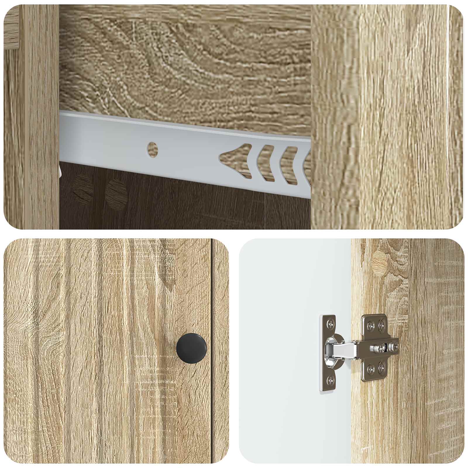 Buffet Chêne Sonoma 66 x 34,5 x 90 cm Bois d'ingénierie - XIOS