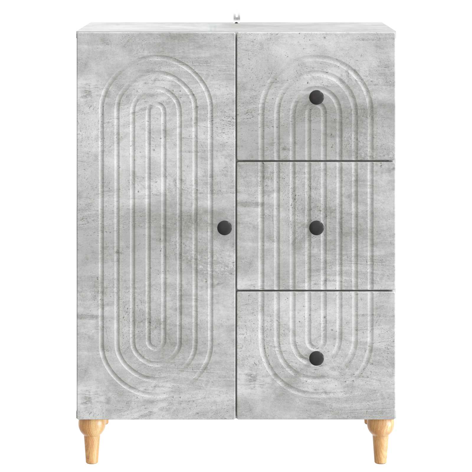 Buffet Gris béton 66 x 34,5 x 90 cm Bois d'ingénierie - XIOS