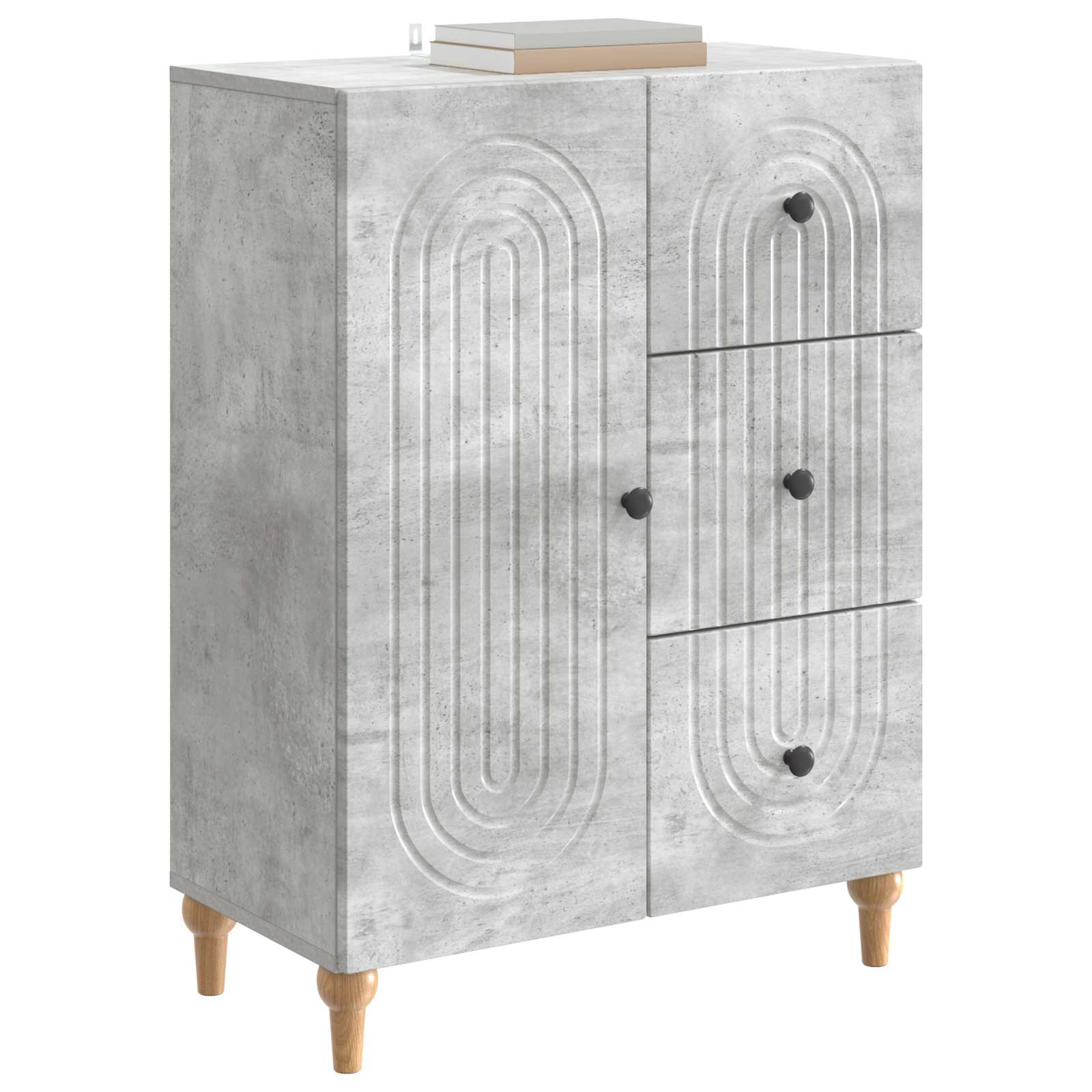 Buffet Gris béton 66 x 34,5 x 90 cm Bois d'ingénierie - XIOS