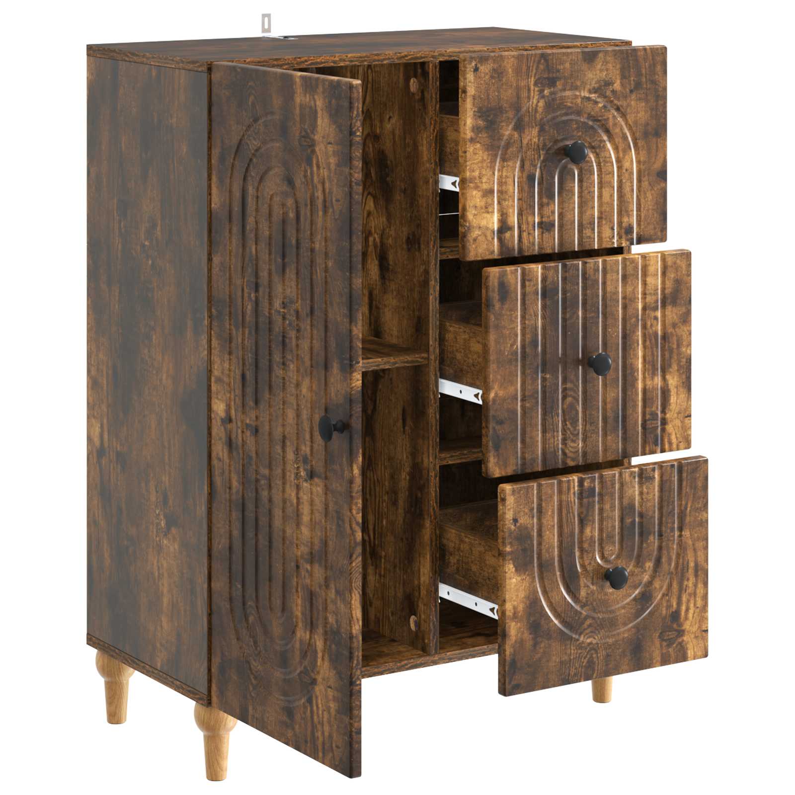 Buffet Chêne fumé 66 x 34,5 x 90 cm Bois d'ingénierie - XIOS