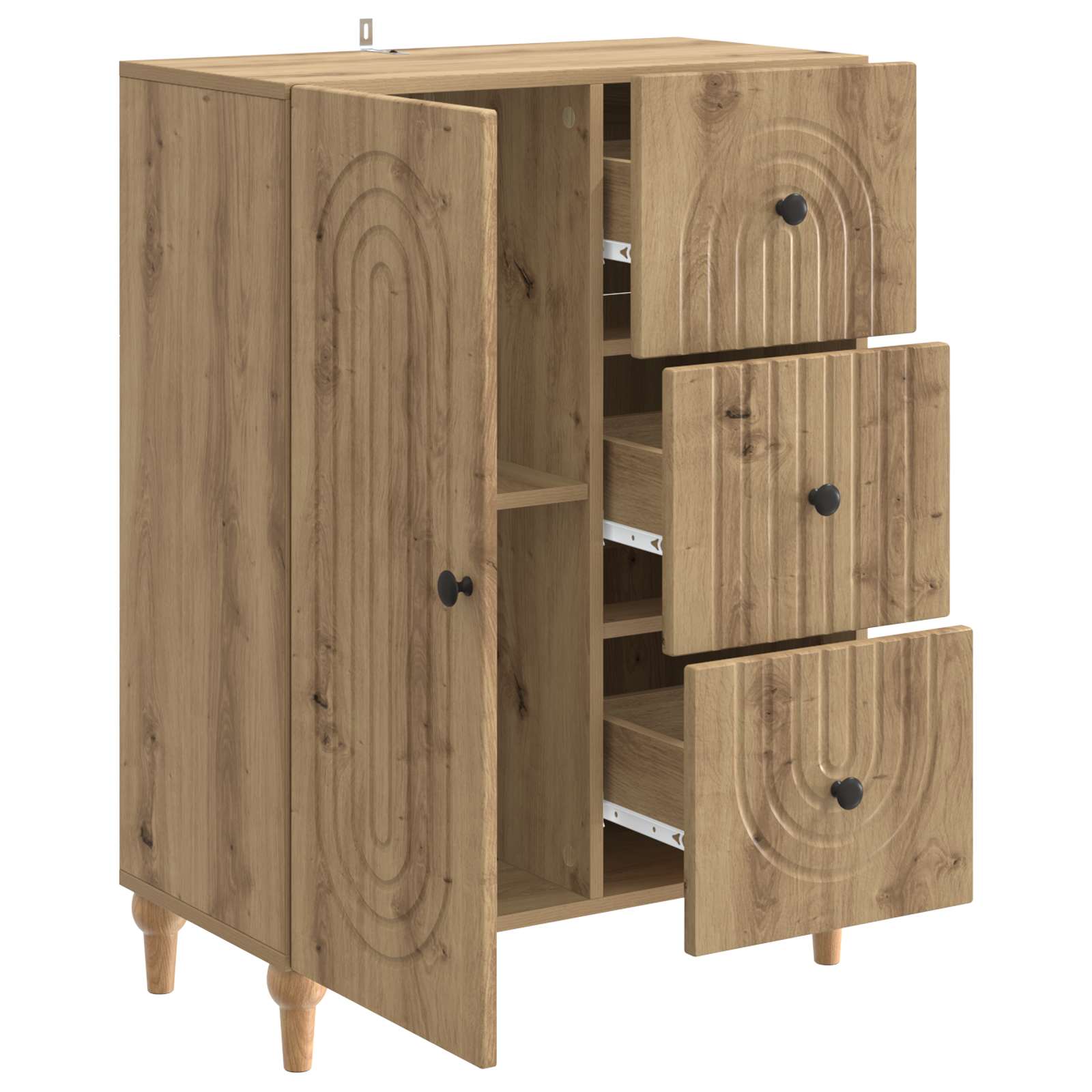 Buffet Chêne artisanal 66 x 34,5 x 90 cm Bois d'ingénierie - XIOS