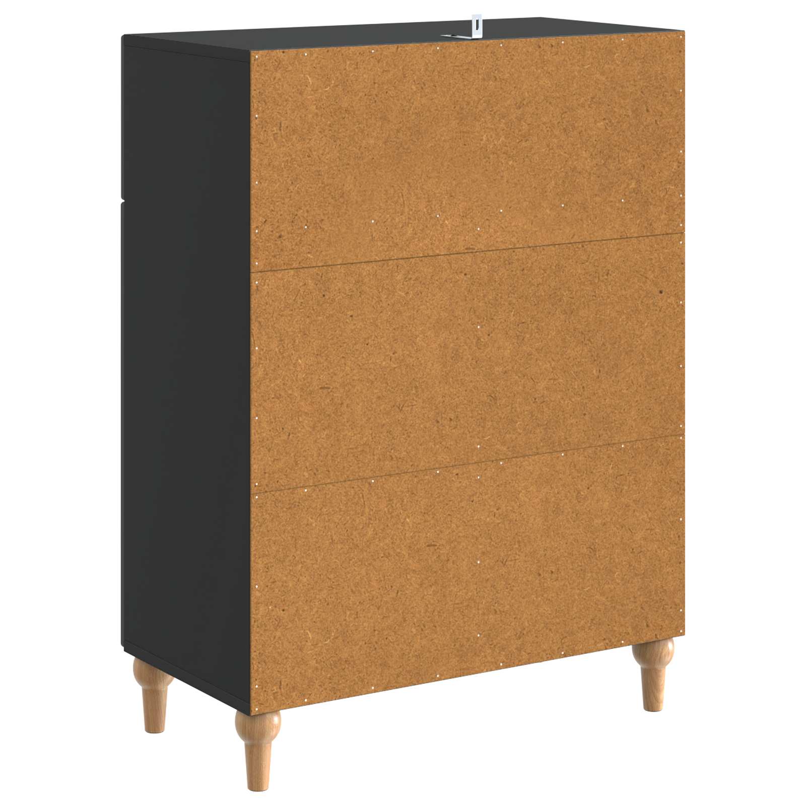 Buffet avec tiroir Noir 66 x 34,5 x 90 cm Bois d'ingénierie - XIOS