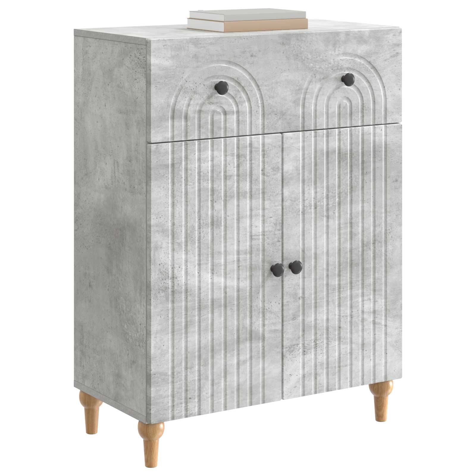 Buffet Gris béton 66 x 34,5 x 90 cm Bois d'ingénierie - XIOS