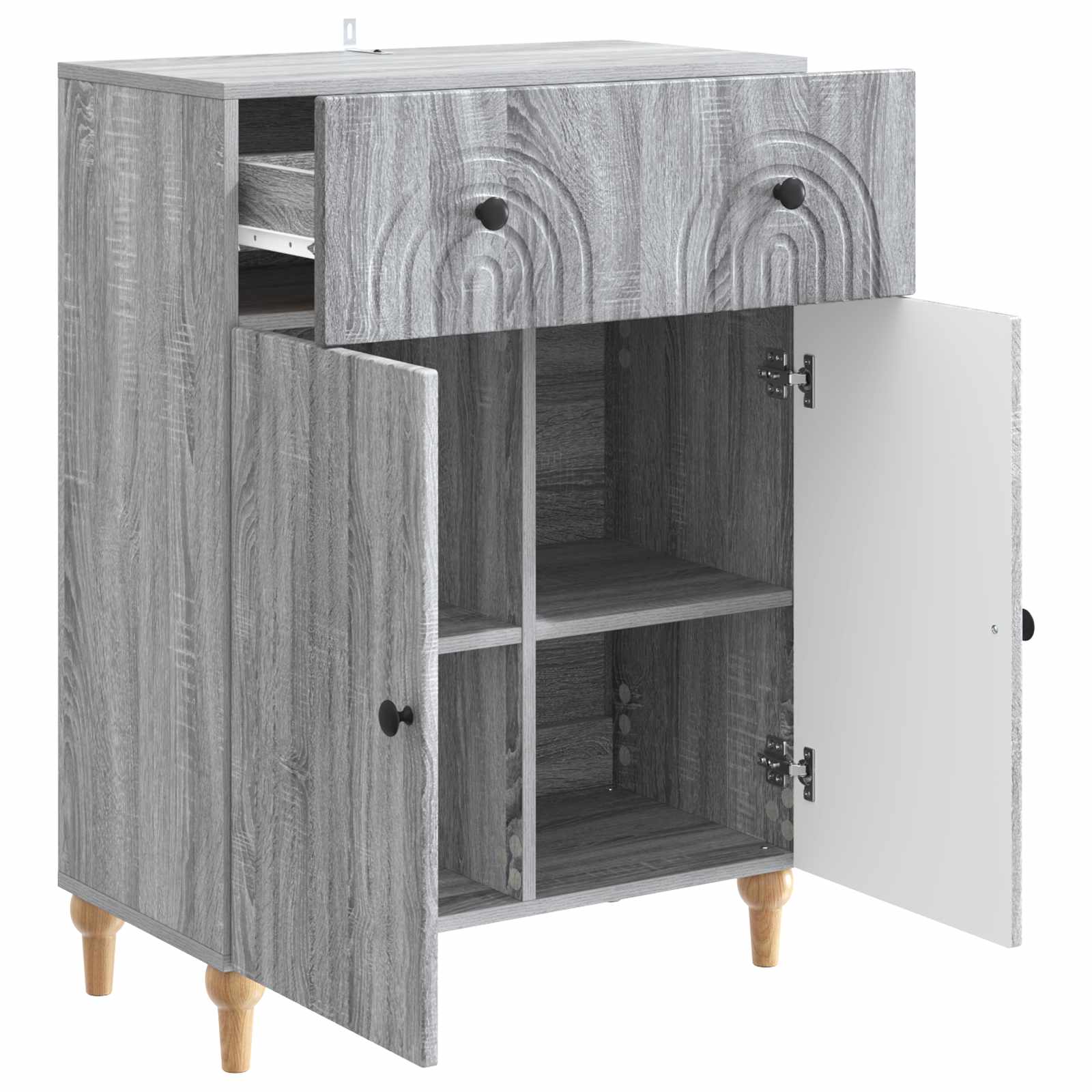 Buffet Sonoma gris 66 x 34,5 x 90 cm Bois d'ingénierie - XIOS