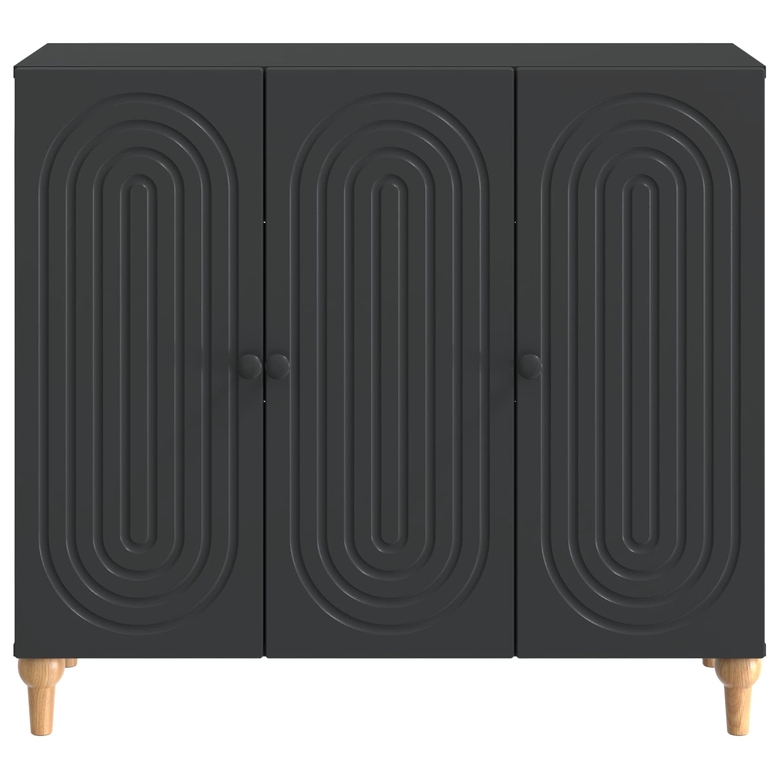Buffet Noir 89 x 34,5 x 80 cm Bois d'ingénierie - XIOS