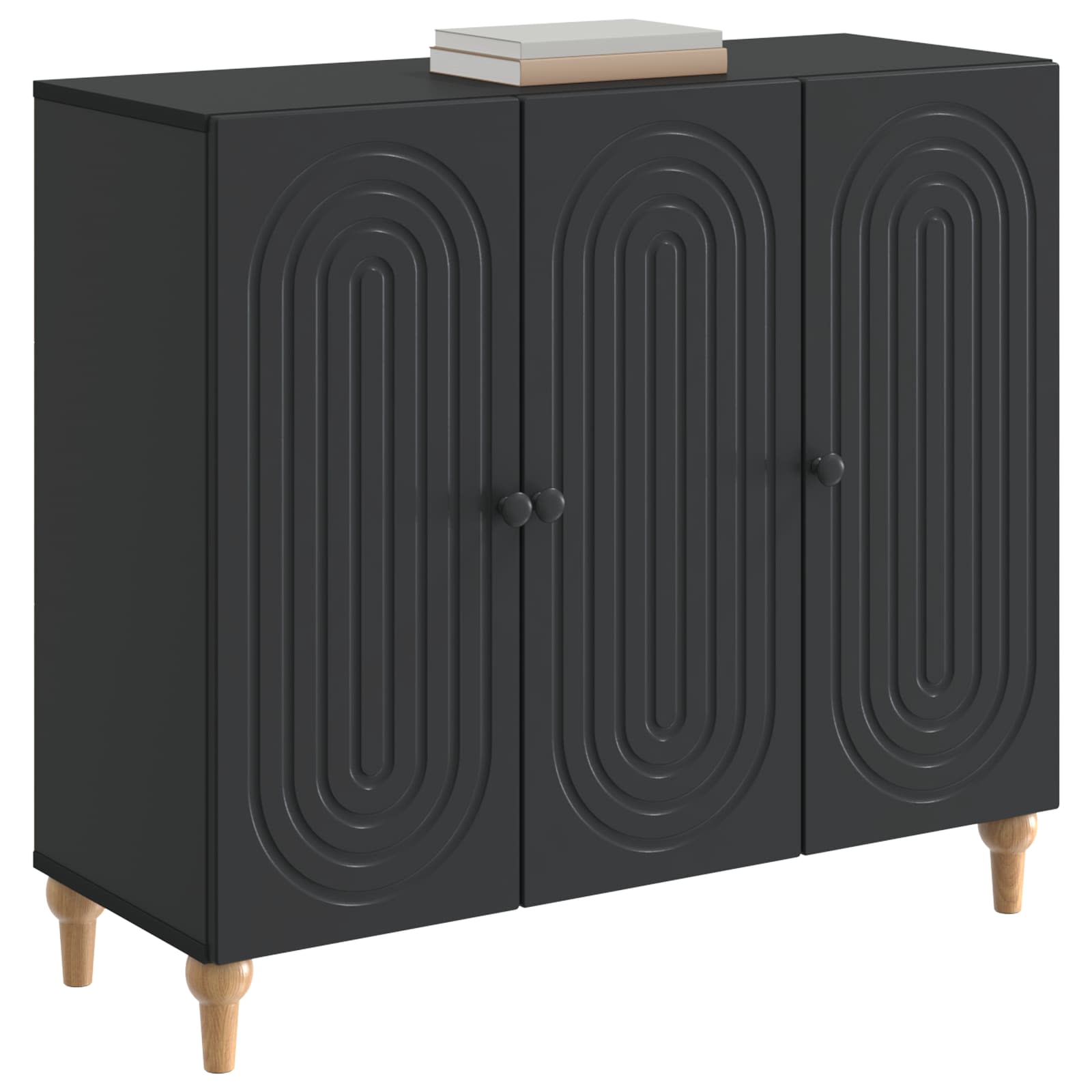 Buffet Noir 89 x 34,5 x 80 cm Bois d'ingénierie - XIOS