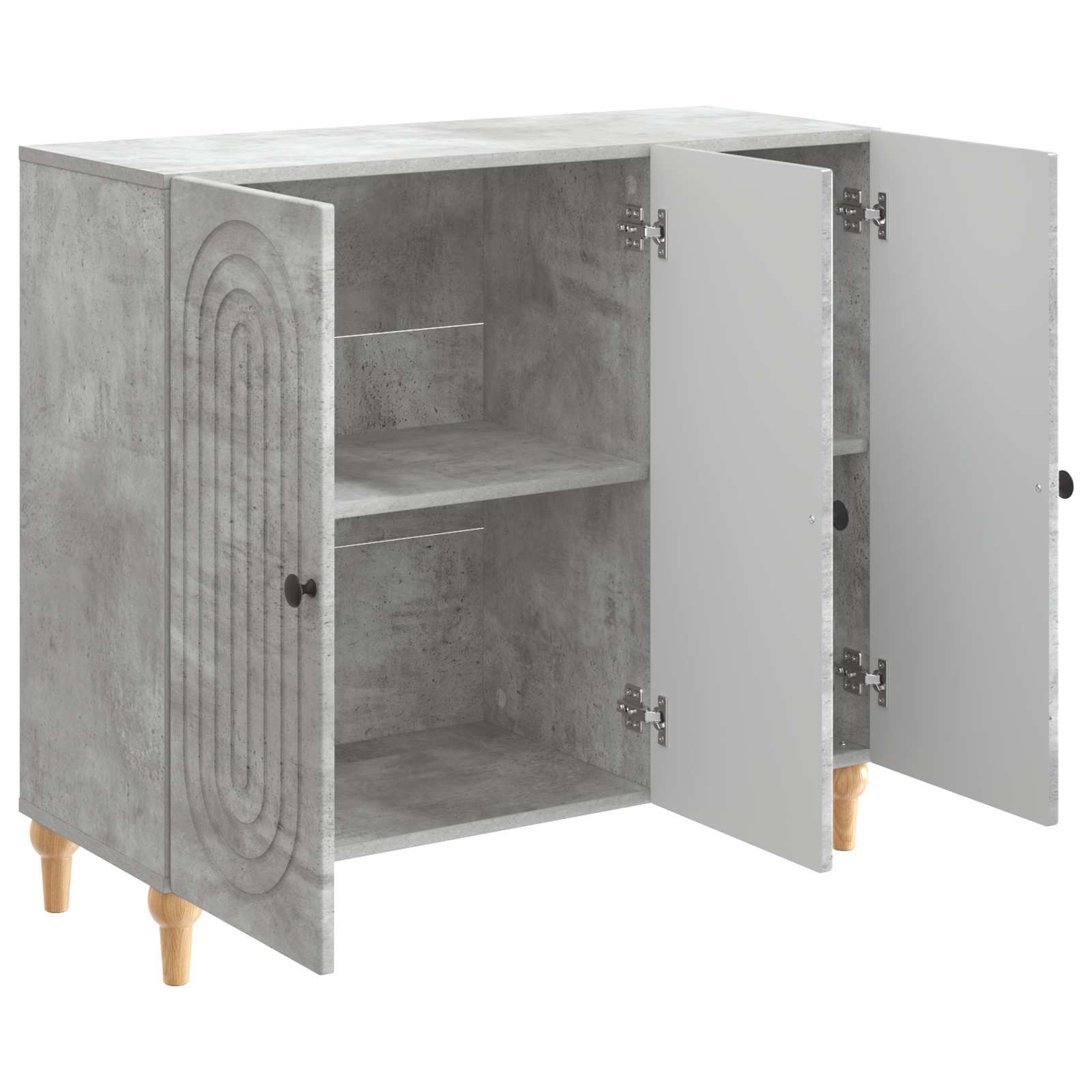 Buffet Gris béton 89 x 34,5 x 80 cm Bois d'ingénierie - XIOS