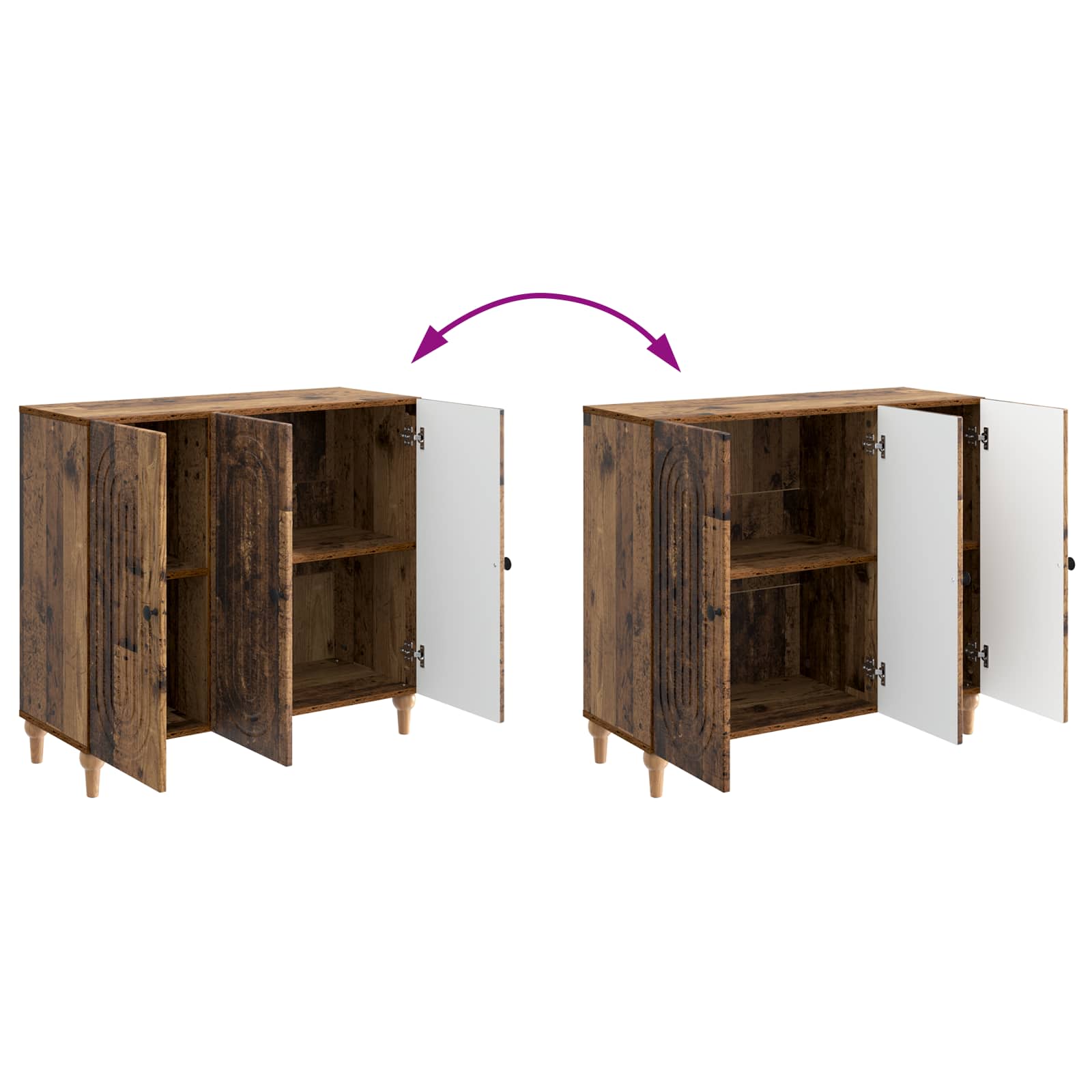 Buffet Bois ancien 89 x 34,5 x 80 cm Bois d'ingénierie - XIOS
