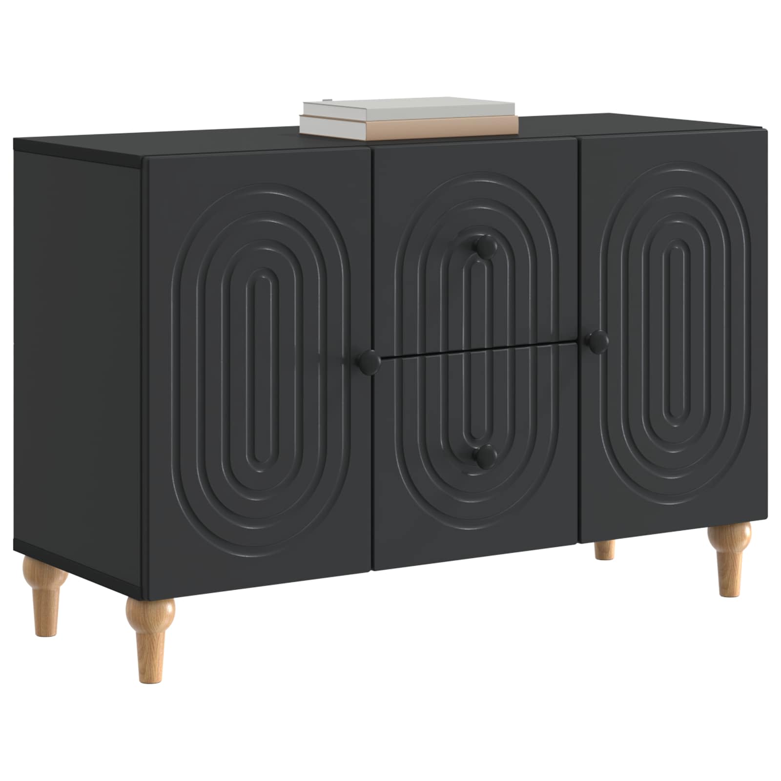 Meuble TV avec tiroir Noir 89 x 34,5 x 60 cm Bois d'ingénierie - XIOS