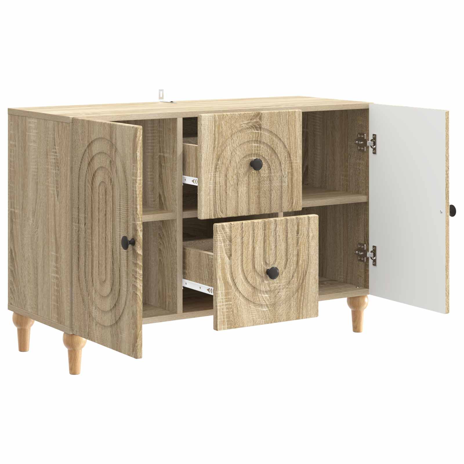 Meuble TV Chêne Sonoma 89 x 34,5 x 60 cm Bois d'ingénierie - XIOS
