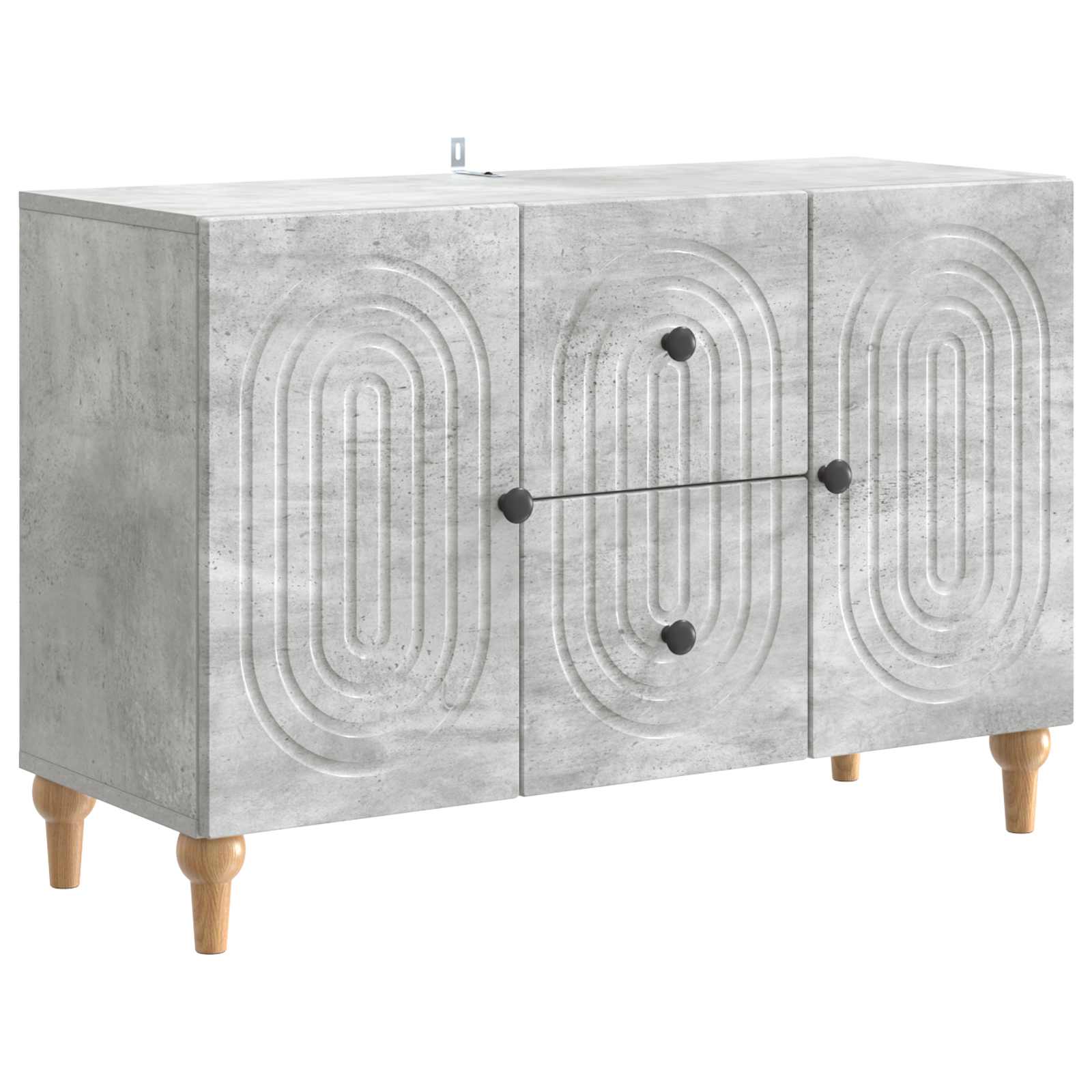 Meuble TV Gris béton 89 x 34,5 x 60 cm Bois d'ingénierie - XIOS