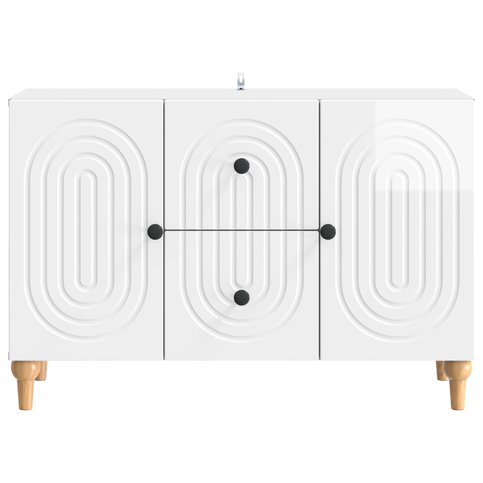 Meuble TV Blanc brillant 89 x 34,5 x 60 cm Bois d'ingénierie - XIOS
