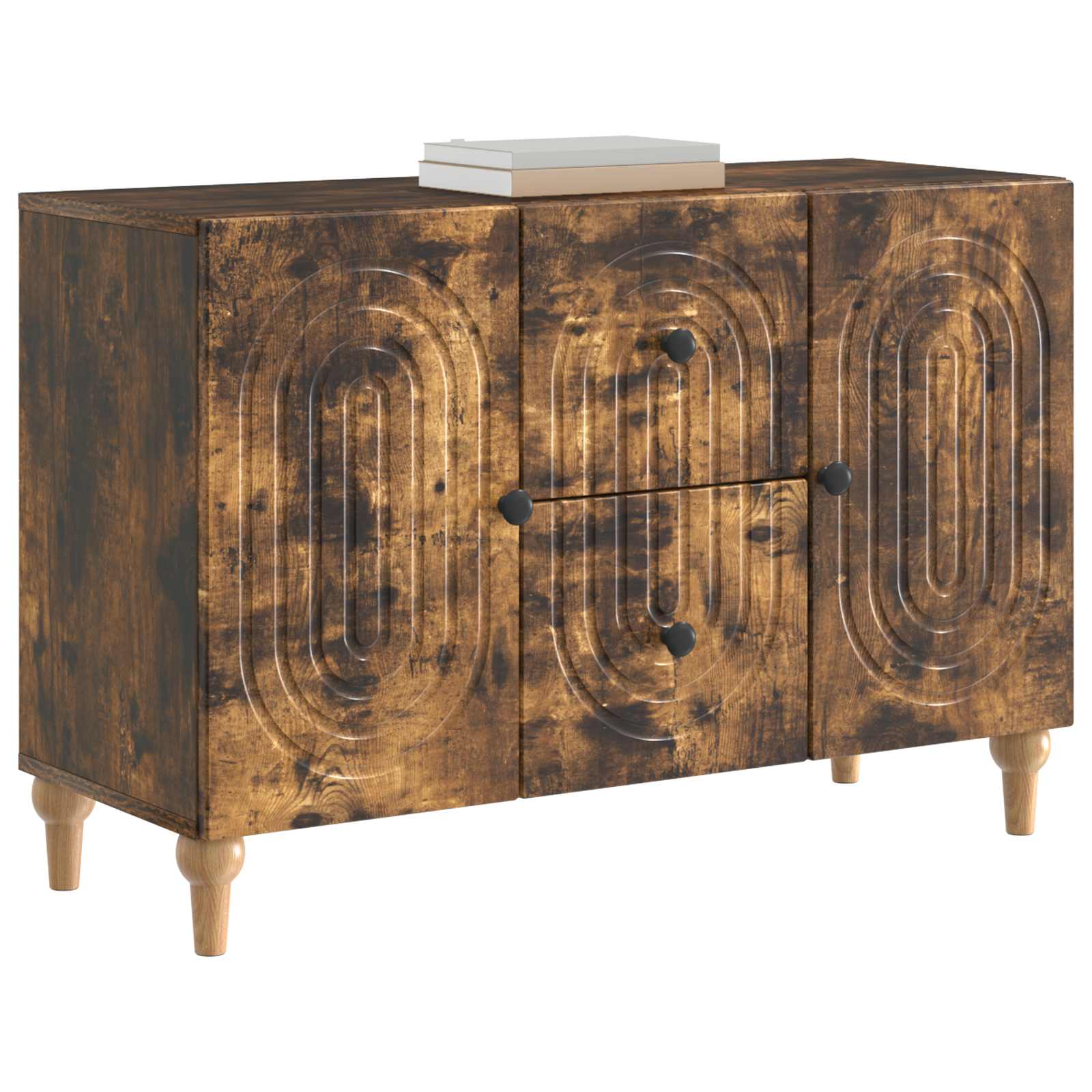 Meuble TV Chêne fumé 89 x 34,5 x 60 cm Bois d'ingénierie - XIOS