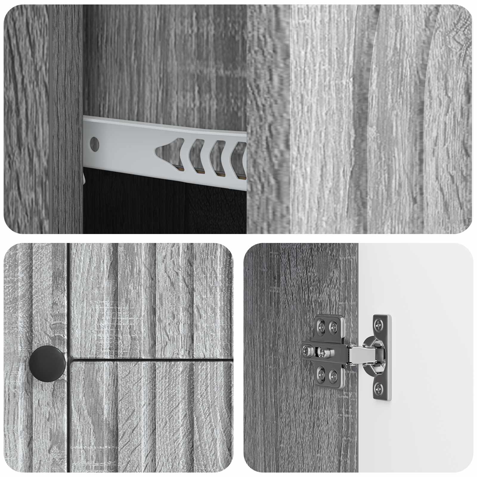 Meuble TV Sonoma gris 89 x 34,5 x 60 cm Bois d'ingénierie - XIOS