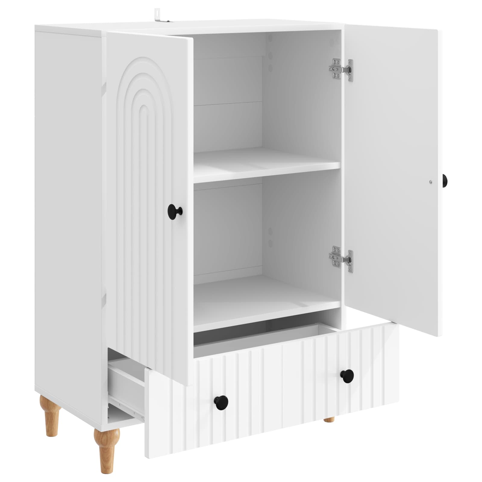 Buffet avec tiroir Blanc 66 x 34,5 x 95 cm Bois d'ingénierie - XIOS