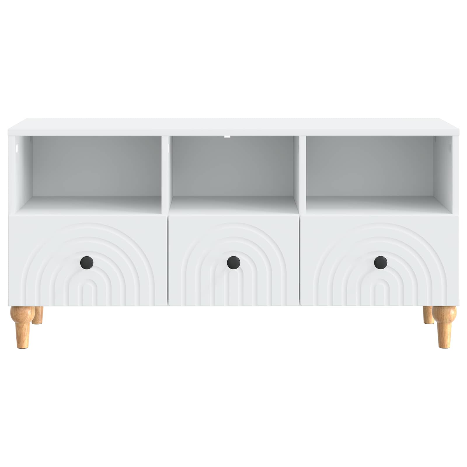 Meuble TV Blanc 102 x 34,5 x 50 cm Bois d’ingénierie - XIOS
