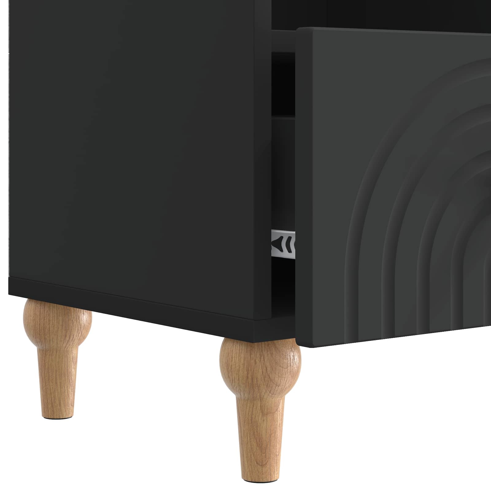 Meuble TV Noir 102 x 34,5 x 50 cm Bois d’ingénierie - XIOS