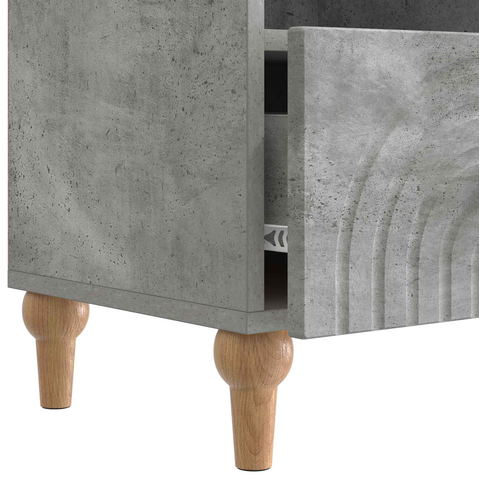 Meuble TV Gris Béton 102 x 34,5 x 50 cm Bois d’ingénierie - XIOS