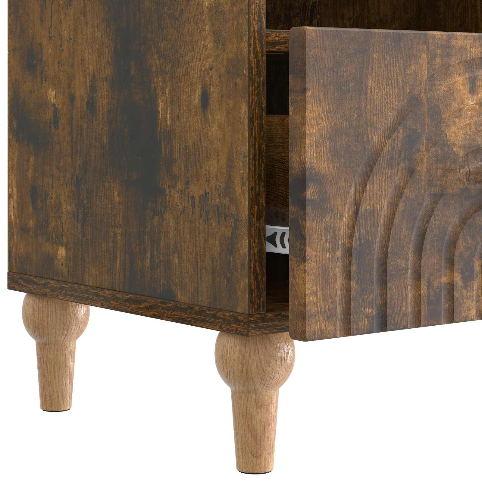Meuble TV Chêne Fumé 102 x 34,5 x 50 cm Bois d’ingénierie - XIOS